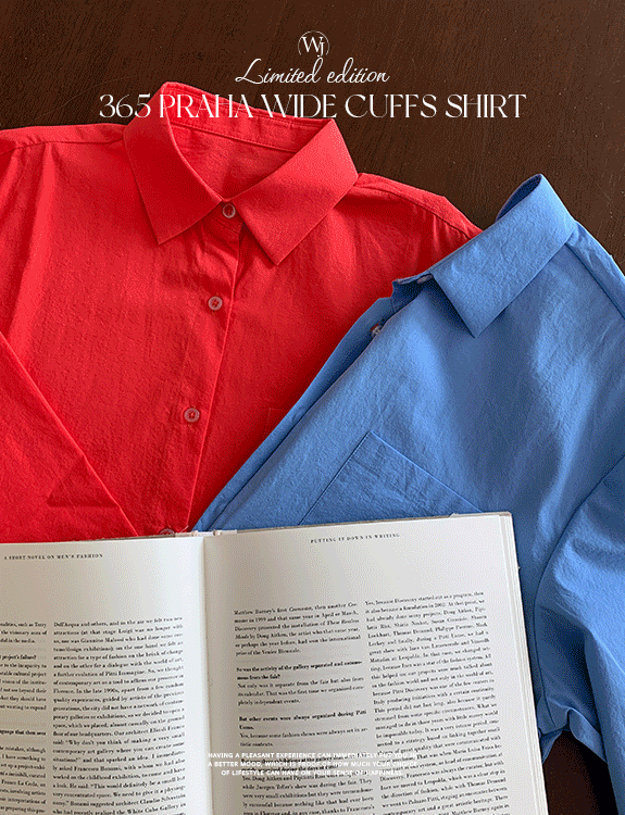 [Limited Edition/당일발송/NewColor] 프라하 와이드 커프스 셔츠 (2color)